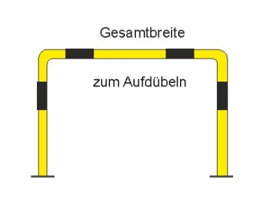 Rammschutzbügel Ø 60 mm, zum Aufdübeln